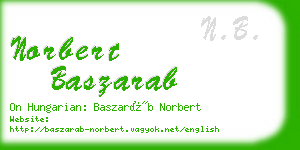 norbert baszarab business card